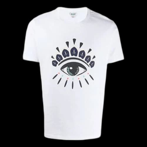 KENZO Printing Round Neck Short Sleeve White