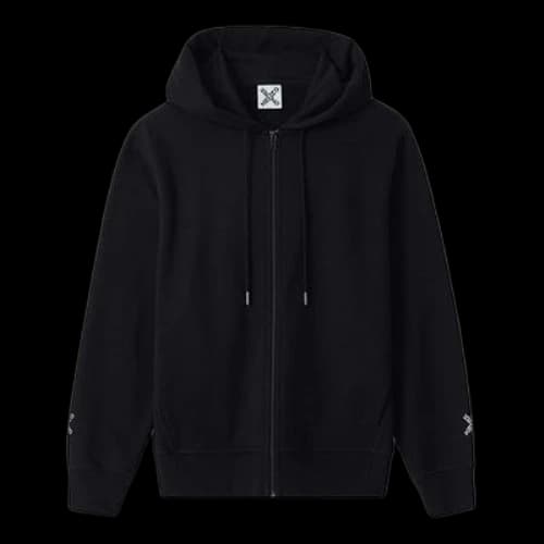 KENZO FW20 Alphabet Printing hooded Zipper Hoodie Black (Women's)