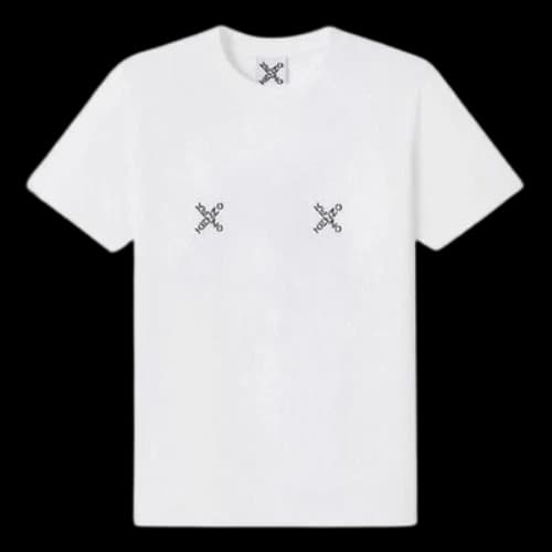 KENZO FW20 Alphabet Printing Loose Short Sleeve White