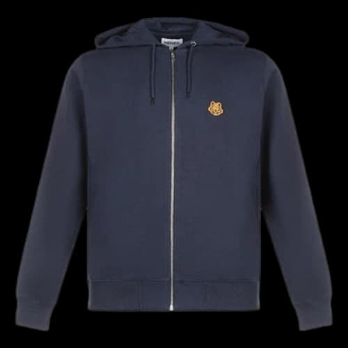 KENZO FW20 Small Tiger Head Pattern Zipper Navy Blue
