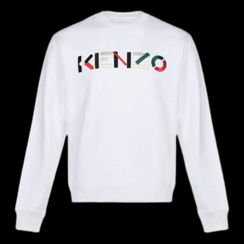 KENZO FW20 Embroidered Logo Pullover White