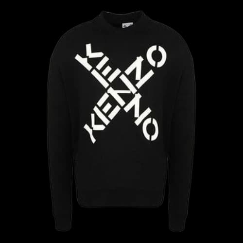 KENZO Round Collar Long Sleeve Male Black