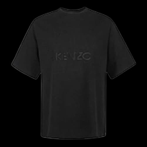 KENZO Tiger Head Embroidery Letter Logo Male Black