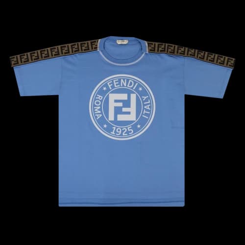 Fendi Fendirama Logo Oversized T-Shirt 'Blue'