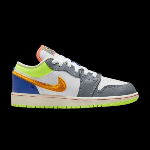 Jordan 1 Low White Coconut Milk Ghost Green Laser Orange (GS)