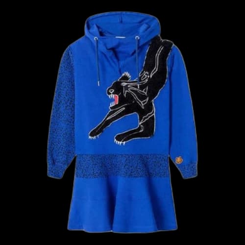 KENZO x Kansaiyamamoto SS21 Crossover Logo Embroidered Pattern Hoodie Blue (Women's)