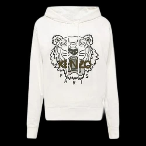 KENZO SS21 Embroidery Logo Hoodie White (Women's)