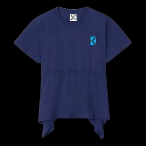 KENZO SS21 Waist Lacing Drawstring Short Sleeve Blue