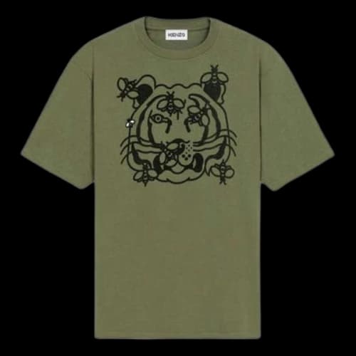 KENZO SS21 Round Neck Pullover Short Sleeve Khaki