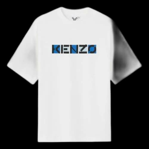 KENZO SS21 Alphabet Logo Loose Short Sleeve White