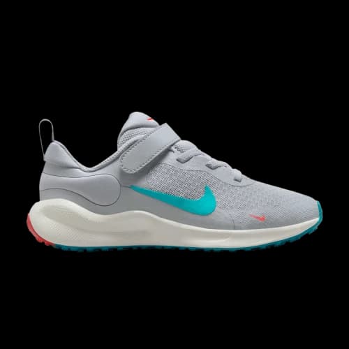Nike Revolution 7 Wolf Grey Bright Crimson Summit White Dusty Cactus (PS)