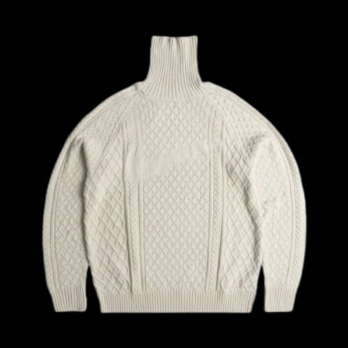 Nike Cable Knit Turtleneck Sweater 'Light Bone'