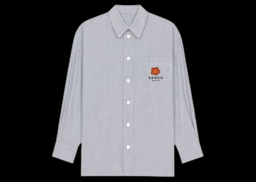 KENZO x Nigo Boke Flower Crest On Pocket Oversized Shirt Midnight Blue