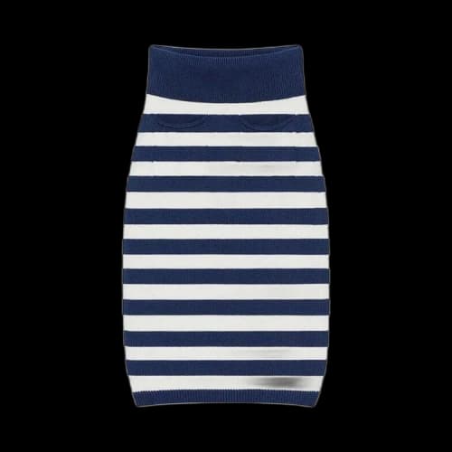 Kenzo Striped Midi Pencil Skirt 'Midnight Blue'