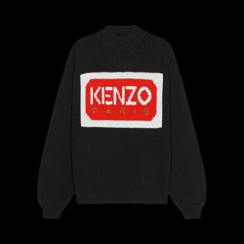 Kenzo Logo Intarsia Knit Jumper 'Black'