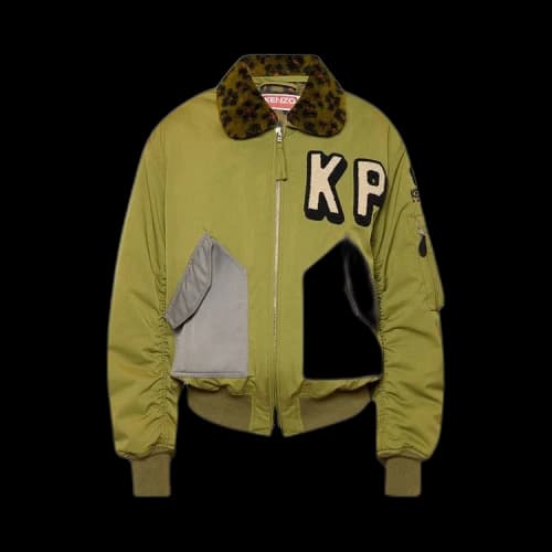 Kenzo Flight Fur Bomber 'Khaki'