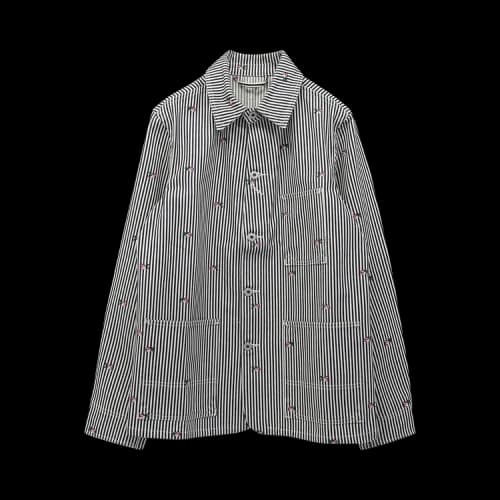 Kenzo Pixel Stripe Denim Jacket 'Blue Denim'
