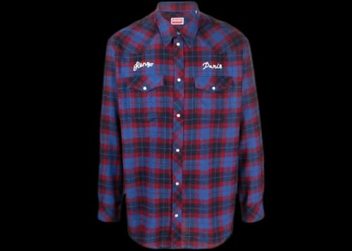 KENZO Rue Vivienne 1970 Western Shirt Royal Blue