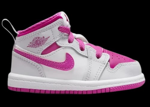 Jordan 1 Mid Iris Whisper White Fire Pink (TD)