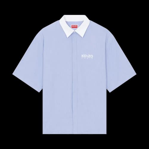 Kenzo Stripes Short-Sleeve Shirt 'Sky Blue'