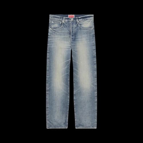 Kenzo Asagao Straight Fit Jeans 'Stone Bl Dirty Blue Denim'