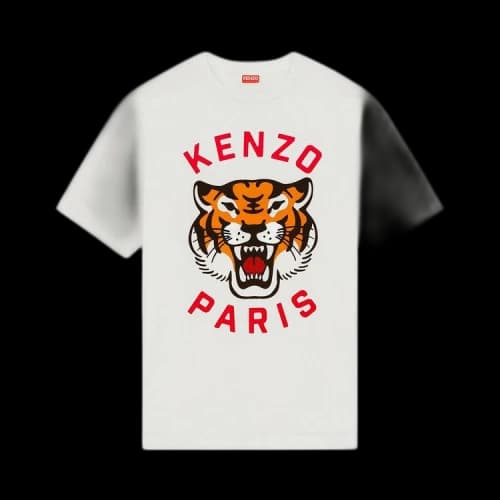 Kenzo Lucky Tiger Oversize Tee 'Off White'