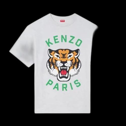 Kenzo Lucky Tiger Oversize T-Shirt 'Pale Grey'