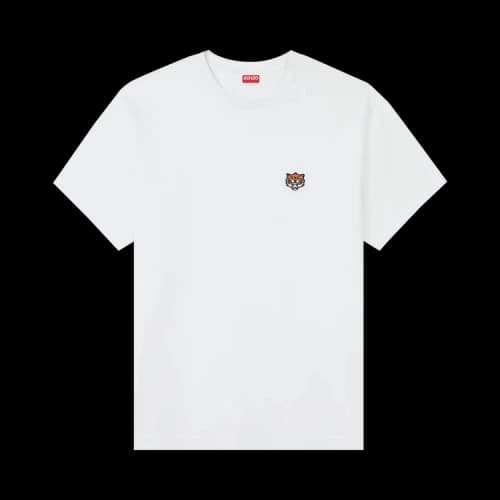 Kenzo Gots Happy Tiger Embroidered Classic T-Shirt 'Off White'