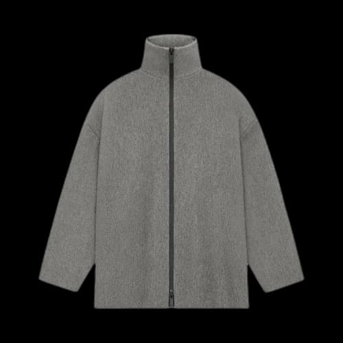 Fear of God High Neck Jacket 'Melange Ash'