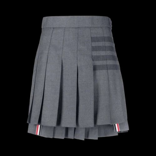 Thom Browne Thigh Length Dropped Back Pleated Skirt 'Medium Grey'