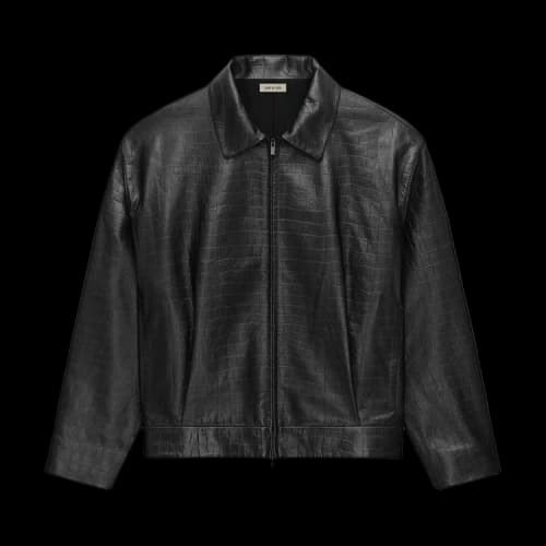 Fear of God Leather Cropped Jacket 'Black'