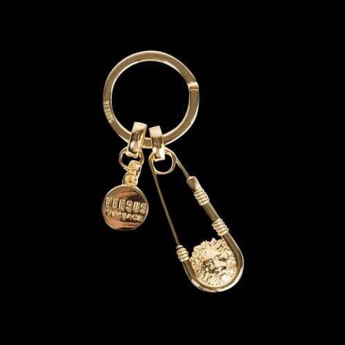 Versace Lion Head Safety Pin Keychain 'Gold'