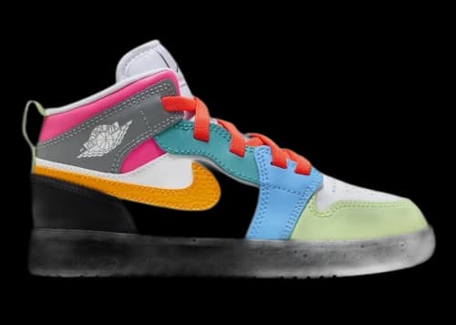 Jordan 1 Mid ALT SE White Dark Shadow Hyper Pink Taxi (PS)
