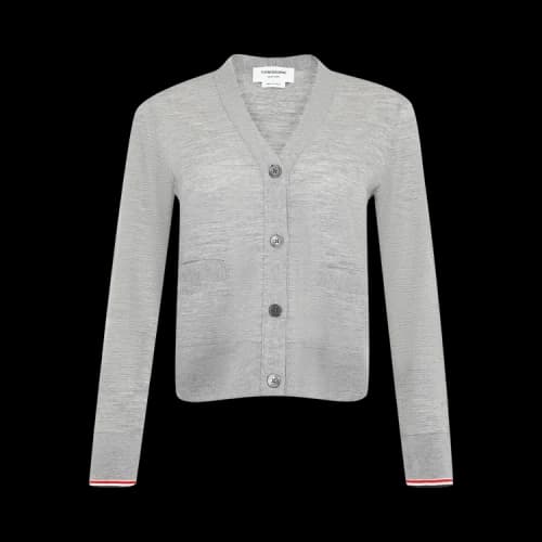 Thom Browne V Neck Cardigan 'Light Grey'