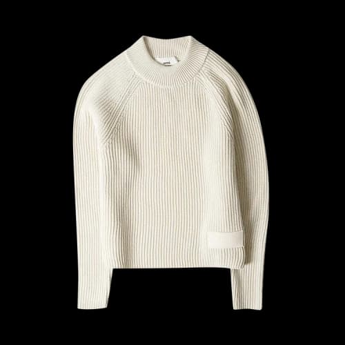 Ami Label Knit Sweater 'Ivory'