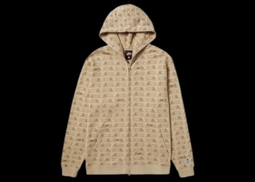 HUF x Ice Cream Running Dog Full Zip Hoodie Mocha