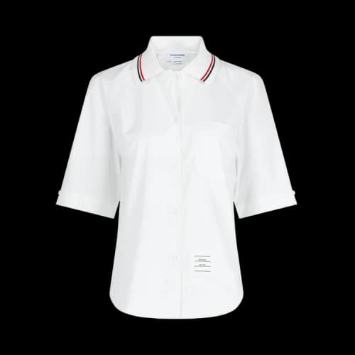 Thom Browne Poplin Box Pleated Shirt 'White'