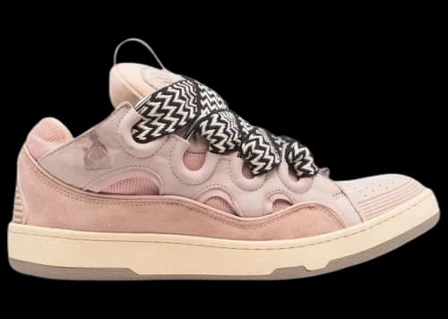 Lanvin Leather Curb Glitter Pale Pink