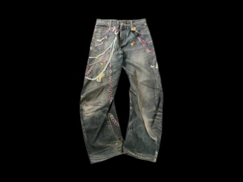Acne Studios Loose fit Printed-2 Jeans Mid Blue