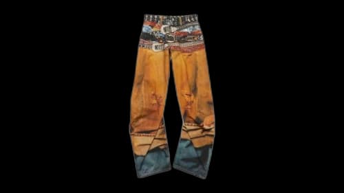 Acne Studios 2006M Loose Fit Jean Rust Orange