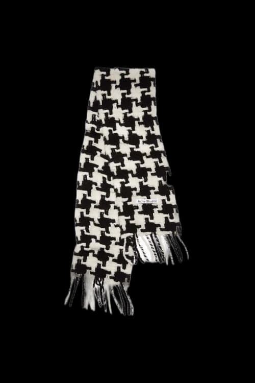 Acne Studios Houndstooth Scarf Black/White