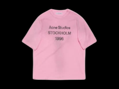 Acne Studios Logo Relaxed Fit T-shirt Pink