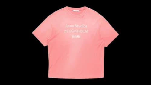 Acne Studios Logo T-Shirt Tango Pink