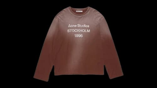 Acne Studios Long Sleeved Crewneck T-shirt Chocolate Brown