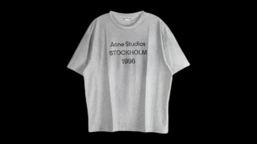 Acne Studios Crew Neck T-shirt Pale Grey Melange