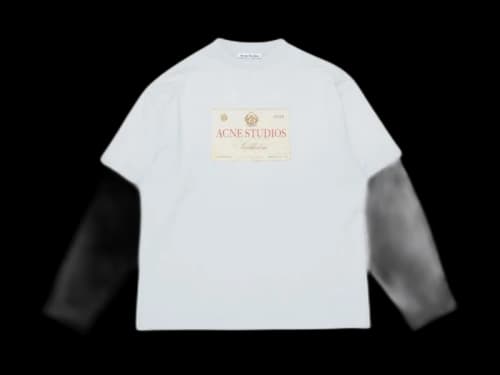 Acne Studios Layered Print T-shirt Dusty White
