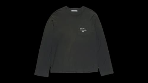 Acne Studios Long Sleeved Crewneck Loose Fit T-shirt Faded Black