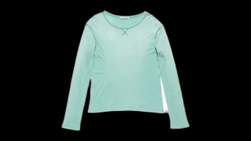 Acne Studios Women's Crew Neck Long Sleeves T-shirt Mint Green