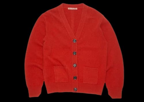 Acne Studios Wool Cashmere Cardigan Cardinal Red