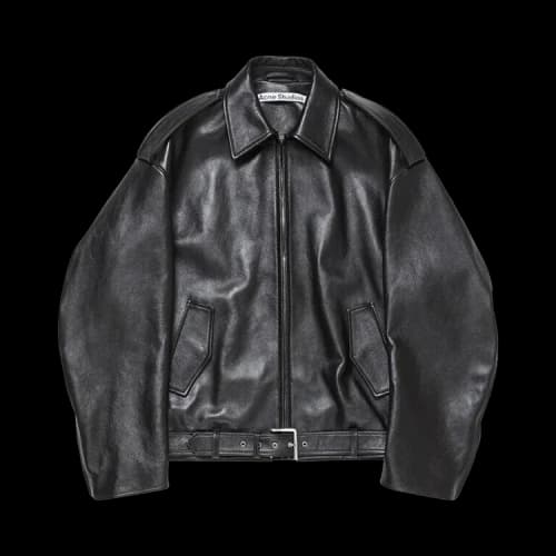 Acne Studios Oversize Leather Jacket 'Black'